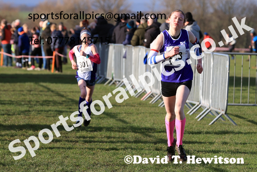 Girls Under-13s 2026 Northern Cross Country Champs., Pontefract Racecourse, Pontefract. Photo: David T. Hewitson/Sports for All Pics